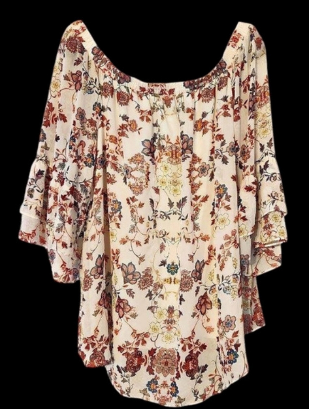 ALYX Floral Blouse in Cream & Multicolor Size 2X Like New
